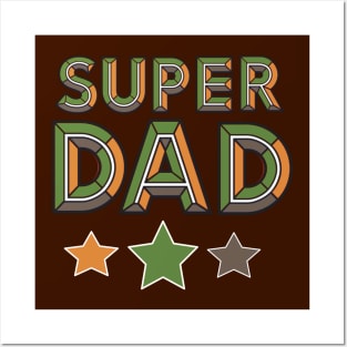 Camouflage Super Dad Posters and Art